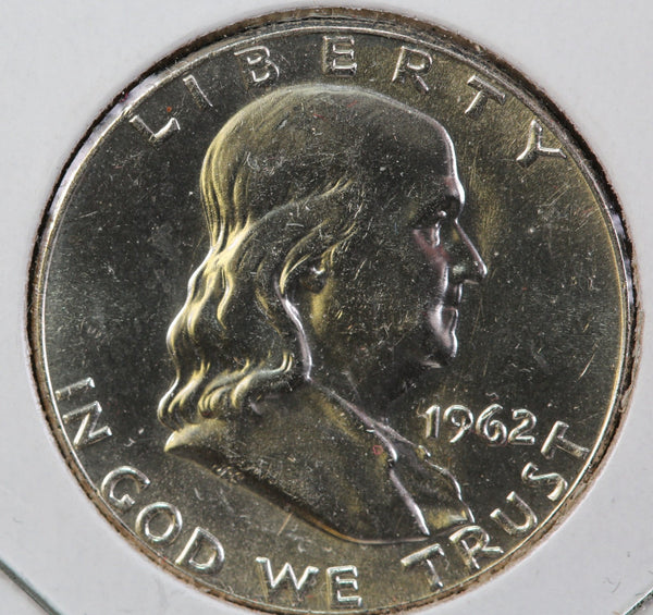 1962 Franklin Half Dollar, Nice Coin GEM BU Details, Store #23082927