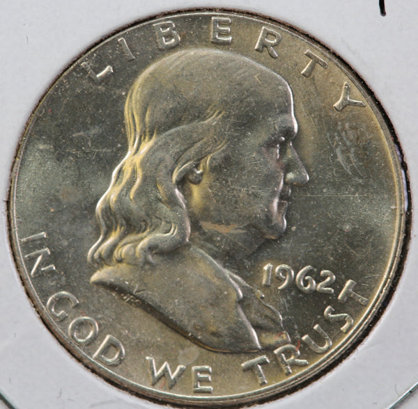 1962 Franklin Half Dollar, Nice Coin GEM BU Details, Store #23082928