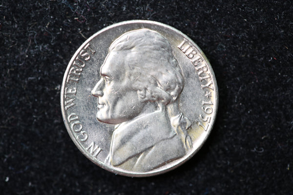 1957 Jefferson Nickel. Nice Coin BU Details. Store #1269175
