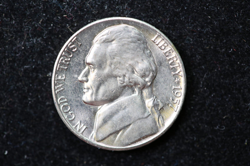 1957 Jefferson Nickel. Nice Coin BU Details. Store
