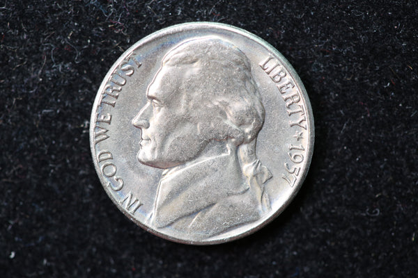 1957-D Jefferson Nickel. Nice Coin BU Details. Store #1269177