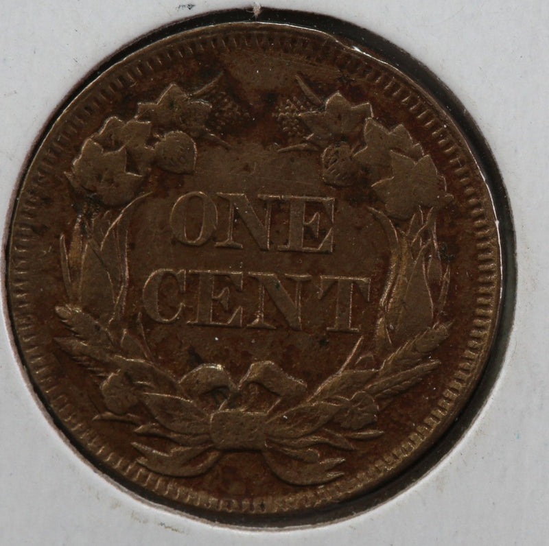 1858 Flying Eagle Cent, AU58 Details Rim Nicks, Store