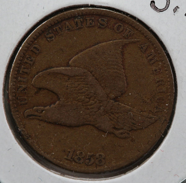 1858 Flying Eagle Cent, Nice Details Small Letters, Store #23083005