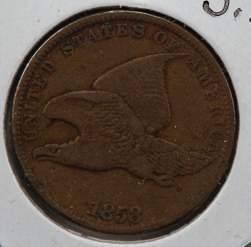 1858 Flying Eagle Cent, Nice Details Small Letters, Store