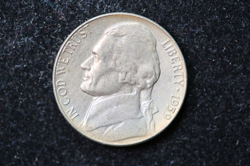 1959 Jefferson Nickel. Nice Coin BU Details. Store