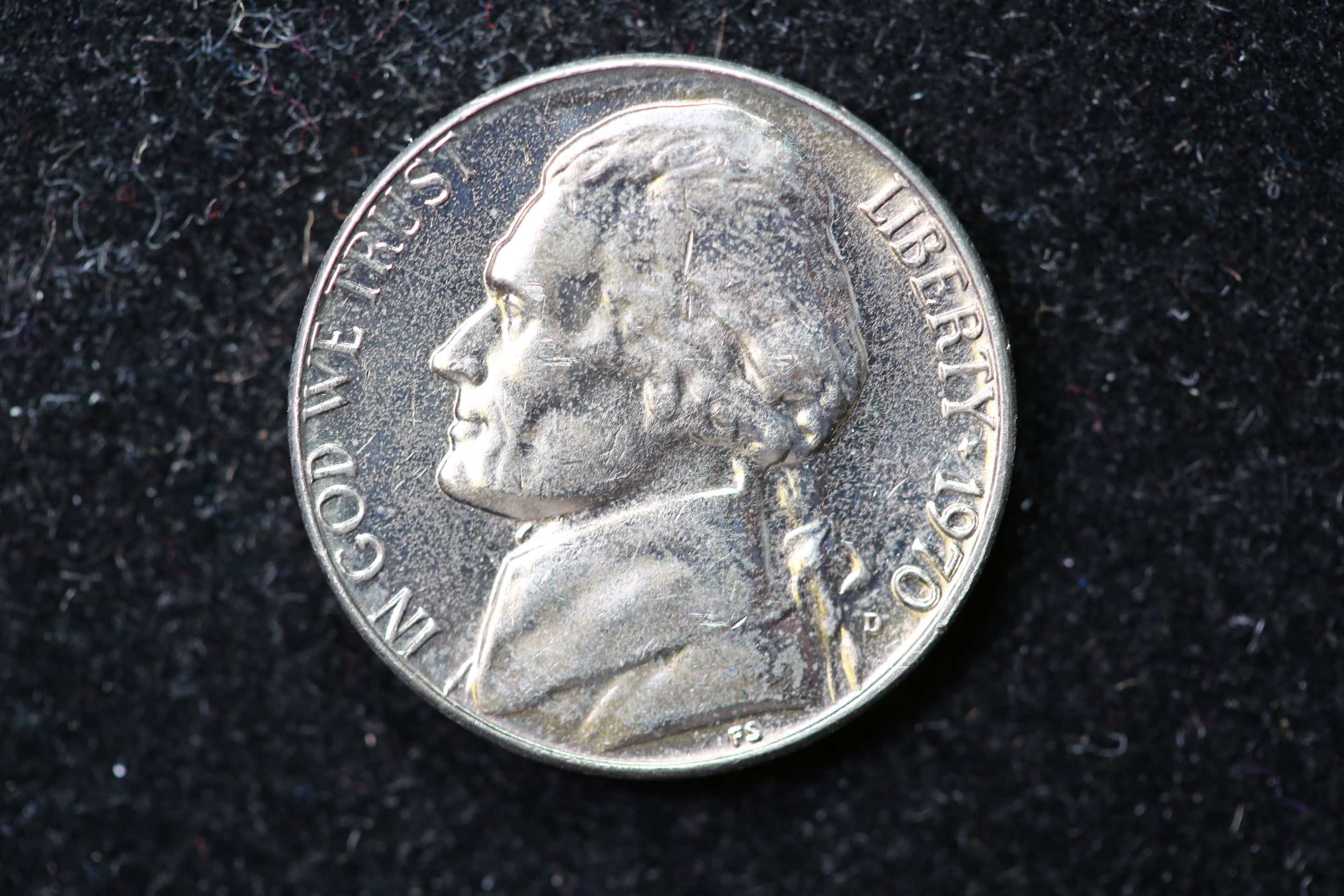 1970-D Jefferson Nickel. Nice Uncirculated Coin.  Store #1269204
