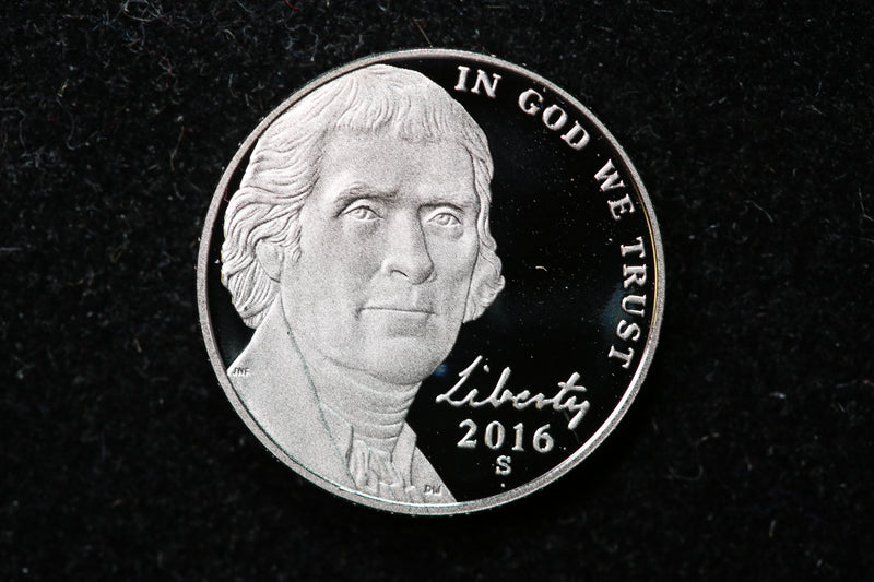 2016-S Jefferson Nickel. Uncirculated Proof Coin. Store