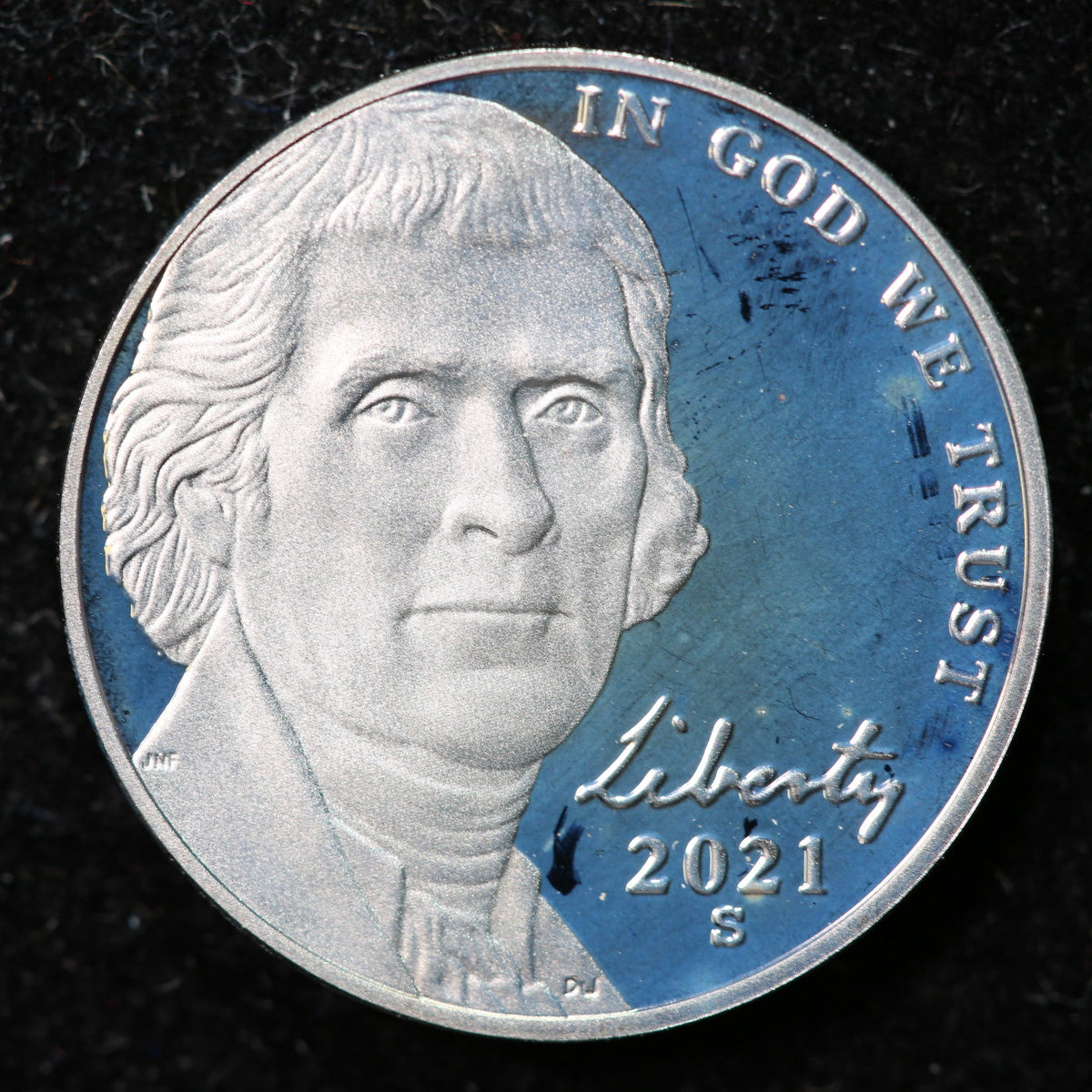 2021-S Jefferson Nickel. Uncirculated Proof Coin. Store #NL1379
