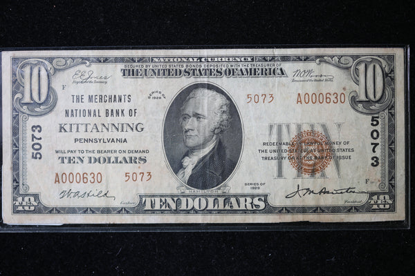 1929 National Currency, Kittanning, PA. Store Sale 091006