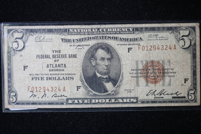 1929 $20, National Currency, Atlanta, GA.., Store Sale 091014
