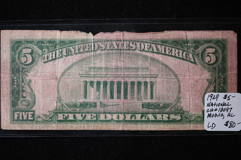 1929 $20, National Currency, Mobile, AL., Store Sale 091016