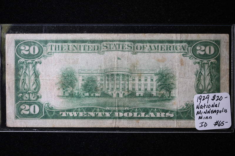 1929 $20  National Currency, FRB-Minneapolis, MN., Store Sale 091026