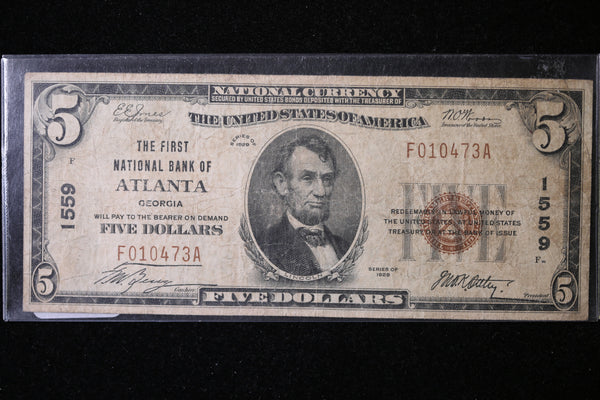 1929 $20  National Currency, Atlanta, GA., Store Sale 091027