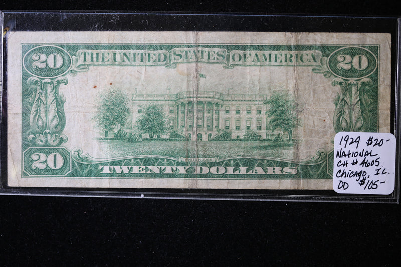 1929 $20  National Currency, Chicago, IL., Store Sale 091032