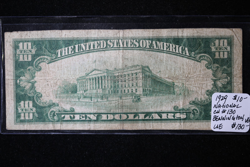 1929 $20  National Currency, Bennington, VT, Store Sale 091034