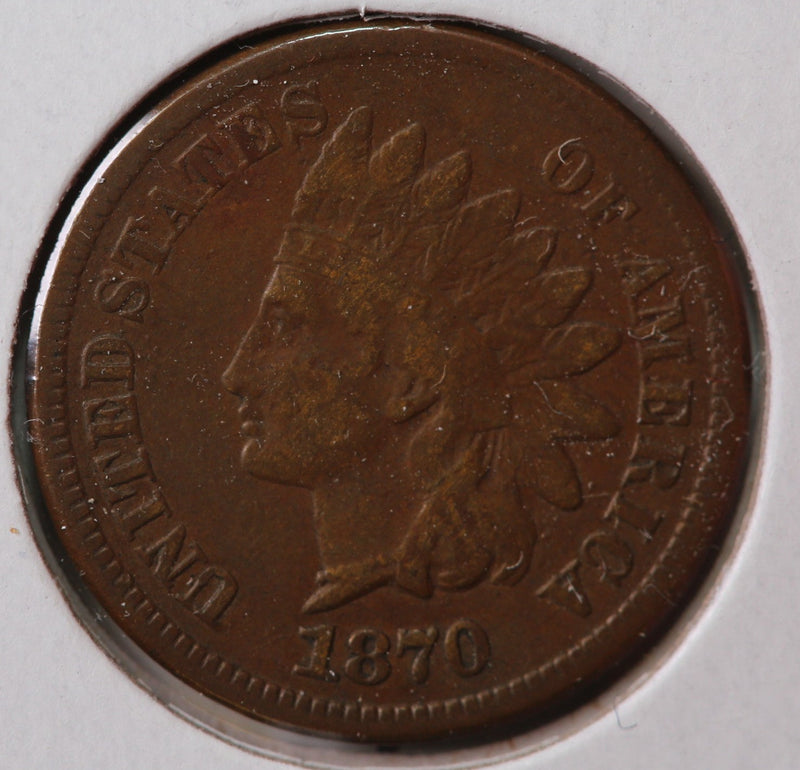 1870 Indian Head Cent, Nice Details, Store