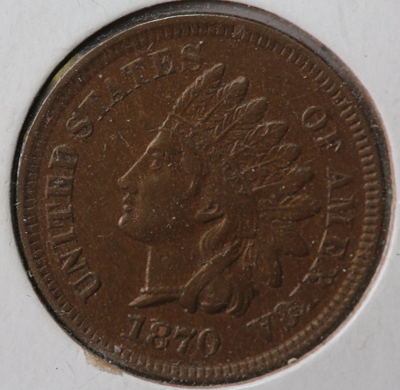 1870 Indian Head Cent, Misplaced Date Error FS-01-1870-302, Store