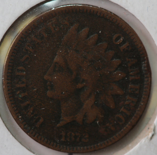 1872 Indian Head Cent, Nice Details, Store #83118