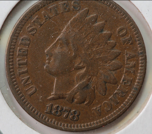 1878 Indian Head Cent, Nice Coin, XF+ Condition, Store #83120