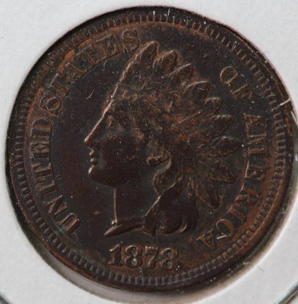 1878 Indian Head Cent, Circulated Coin,  Bold Strike, Store #83121