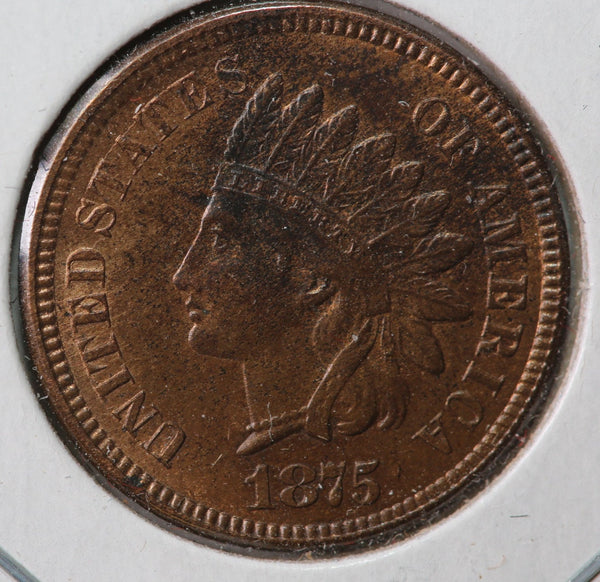 1875 Indian Head Cent, Gem Uncirculated Coin, Store #83126