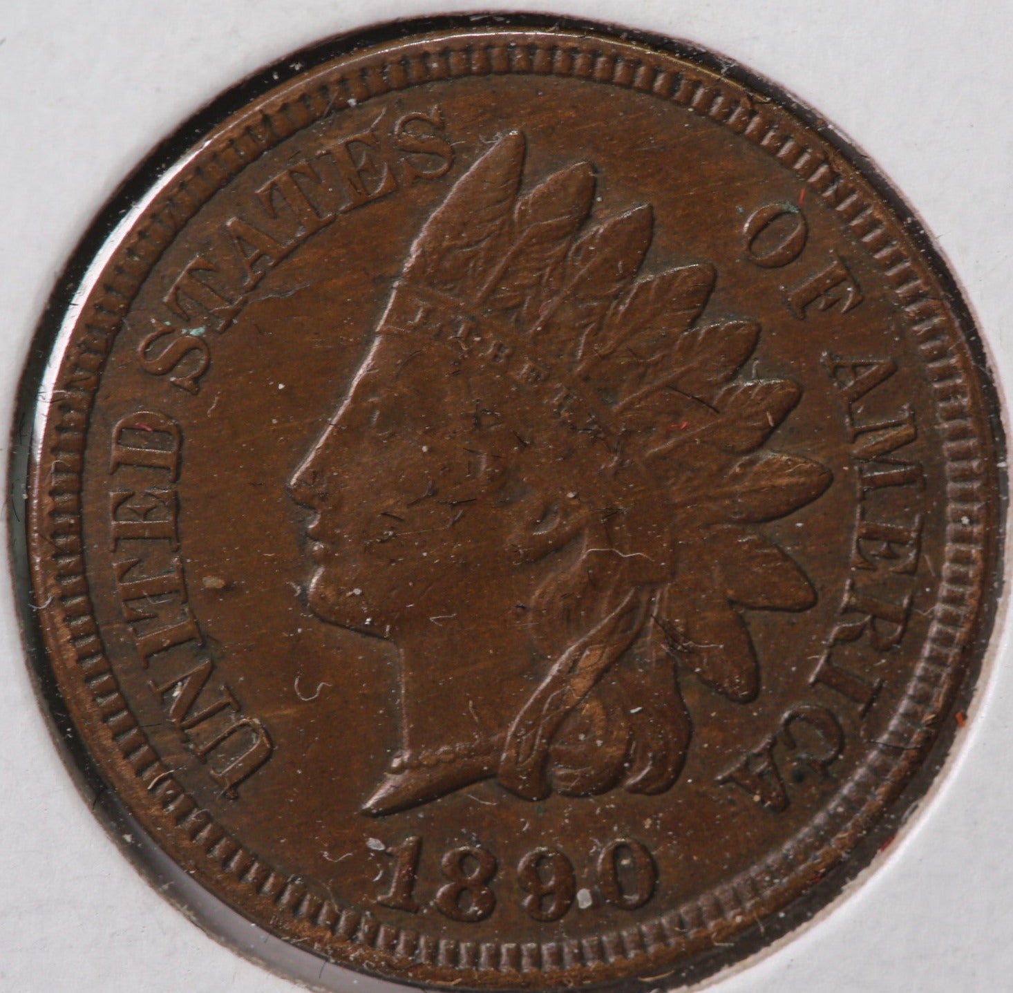 1890 Indian Head Cent, Nice Bold Strike, Store #90117