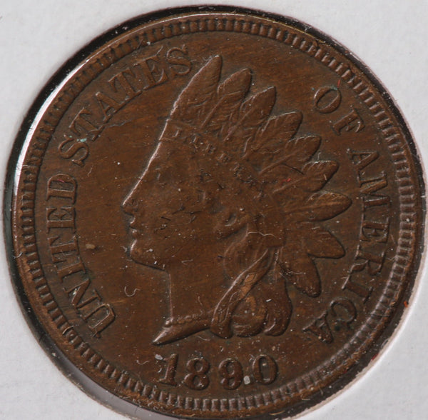 1890 Indian Head Cent, Nice Bold Strike, Store #90117