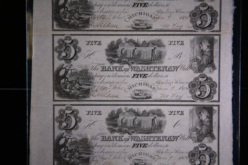 1834 Michigan., Full Sheet.,  Obsolete Currency, Store Sale 093233