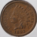 1892 Indian Head Cent, Great About Uncirculated Coin, Store