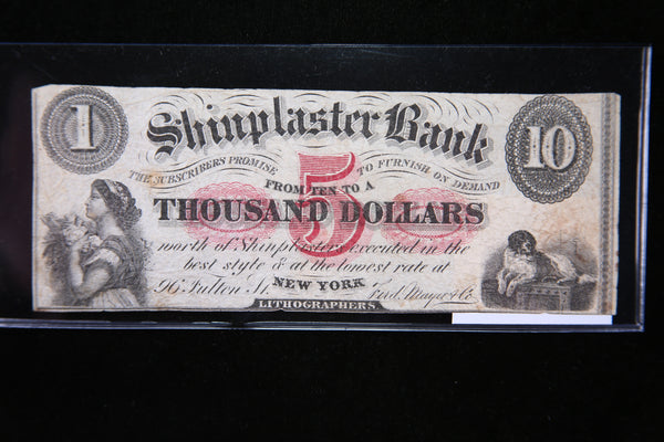1822 Obsolete Currency, Store #092844