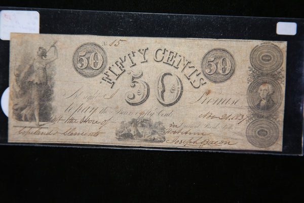 1837 Obsolete Currency, Store #092068