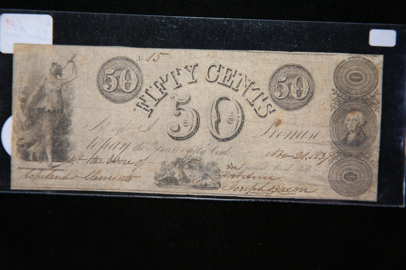 1837 Obsolete Currency, Store