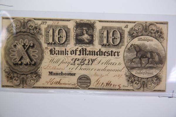 1837 Manchester, MI., Obsolete Currency, Store Sale 0932111