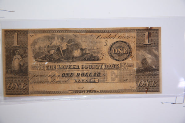 18__ Lapeer, Michigan., Obsolete Currency, Store Sale 0932138