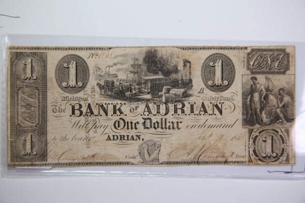 1838 ADRIAN Michigan., Obsolete Currency, Store Sale 0932176