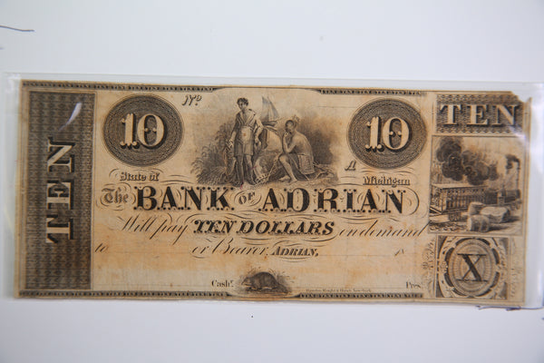 18__ ADRIAN, Michigan., Obsolete Currency, Store Sale 0932187