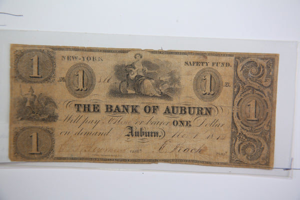 1812 Bank of Auburn, *ALTERED*  $1,  Michigan.,  Obsolete Currency, Store Sale 0932192