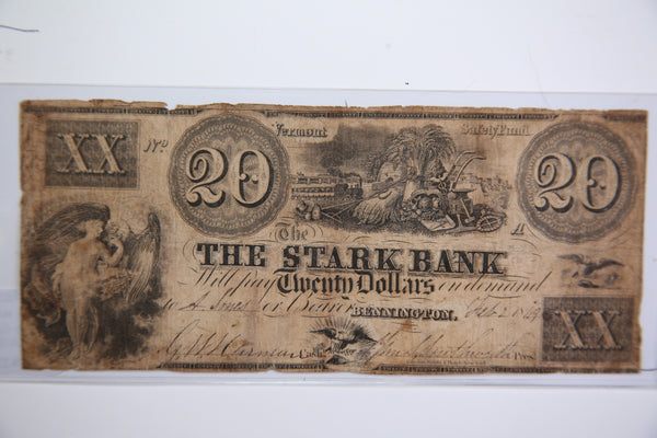 1849 Sault De St. Mary, Michigan.(altered; Bennington, VT) $20. Obsolete Currency, Store Sale 0932254