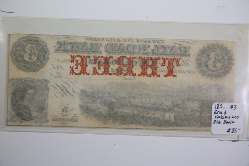185_ $3 Adrian, Michigan., Obsolete Currency,  Store Sale 0932326.