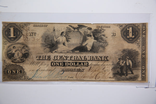 1859 $1, Ann Arbor,  Michigan., (Altered: Brooklyn N.Y.) Obsolete Currency,  Store Sale 0932375
