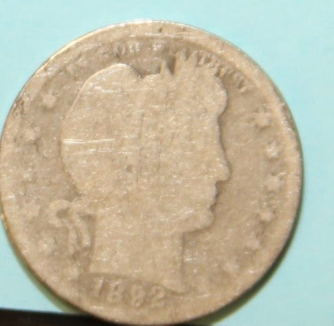 1892 Barber Silver Quarter, Affordable Circulated Coin . Store #231215005