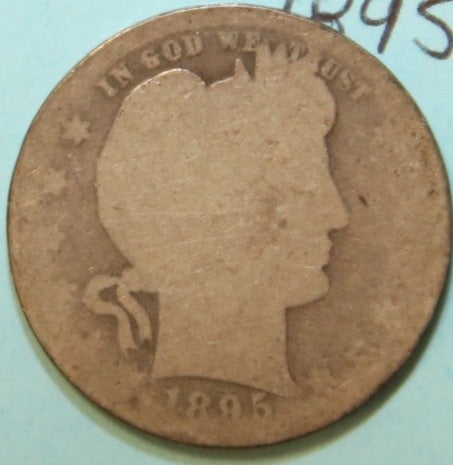 1895-O Barber Silver Quarter, Affordable Coin. Store #231215047