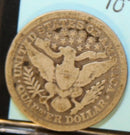 1896 Barber Silver Quarter, Very Good Circulated Coin. Store