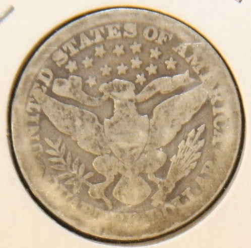 1892 Barber Silver Quarter, Circulated Coin. Store