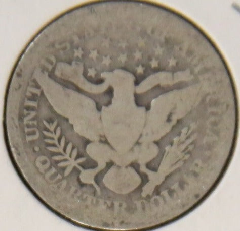 1897 Barber Silver Quarter, Circulated Coin. Store