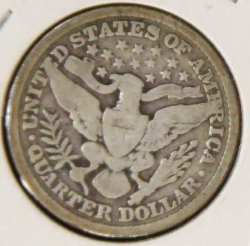 1897 Barber Silver Quarter, Nice Circulated Coin. Store #QR1112