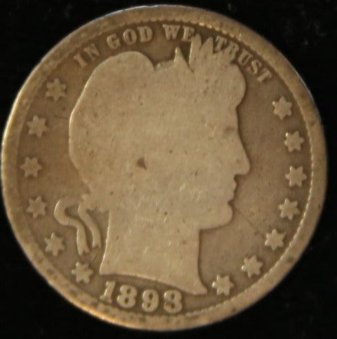 1898 Barber Silver Quarter, Circulated Coin. Store #231215095