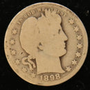 1898-O Barber Silver Quarter, Good Circulated Coin, Store