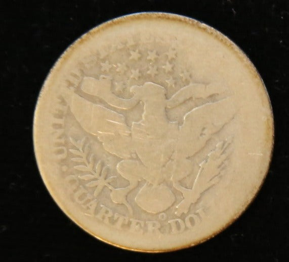 1898-O Barber Silver Quarter, Average Circulated Coin. Store