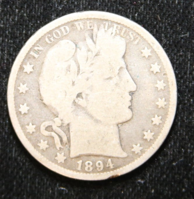 1894 Barber Half Dollar. Nice Circulated Coin. Store